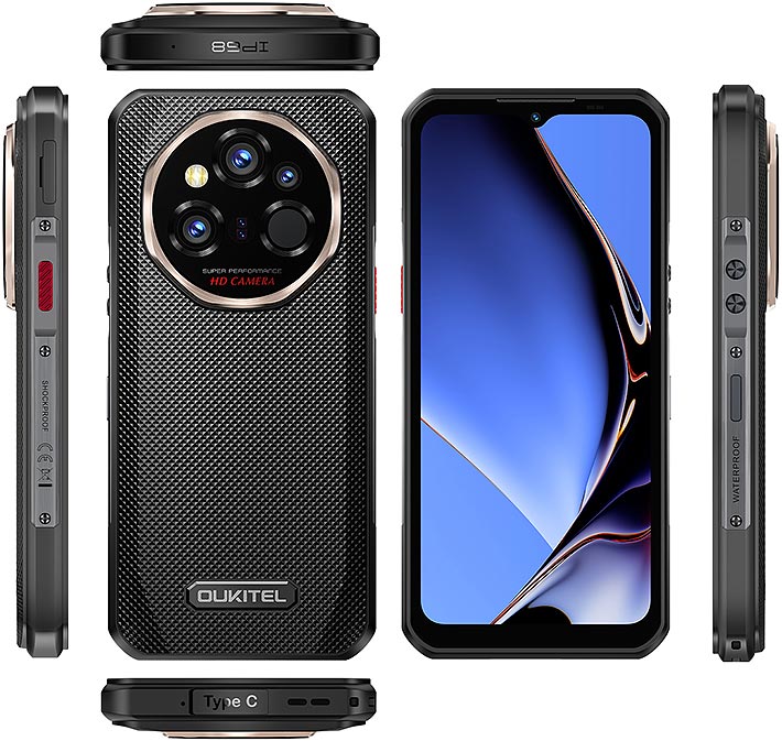 Cover Per Oukitel WP55 E WP55 Pro Trasparente + 2 Pellicole Vetro Temperato - Custodia TPU Morbida Ultrasottile
