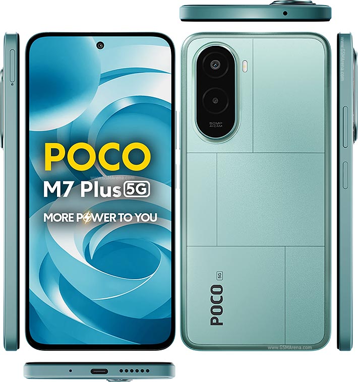 Xiaomi Poco M7 Plus Glass Back Cover backshell Back Door Replacement